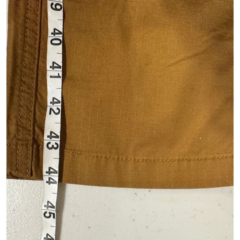 Mutual Weave Cargo Pants Men 36x32 Brown Relaxed Taper Ripstop Cotton UtilityNEW